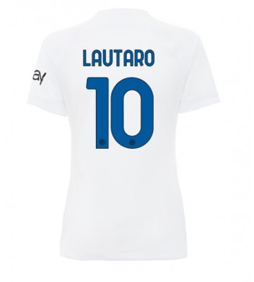Maillot de foot Inter Milan Lautaro Martinez #10 Extérieur Femmes 2023-24 Manches Courte